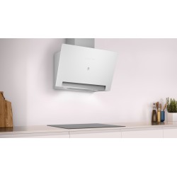 Campana Extractora Decorativa Inclinada Balay 3BC587LB Cristal Blanco 80cm