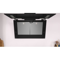 Dunstabzugshaube Balay 3BC599AN Dekorative Kopffreihaube Schwarzes Glas 90 cm
