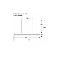 Dunstabzugshaube  Balay 3BD967GN Integrierbar dekorativ Schwarzes Glas 60 cm