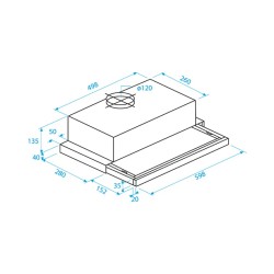 Dunstabzugshaube Ausziehbares Teleskop  Beko CTB6407W weiß 60cm