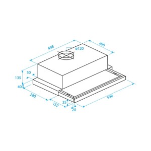 Dunstabzugshaube Ausziehbares Teleskop  Beko CTB6407W weiß 60cm