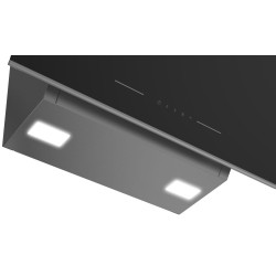 Schräge dekorative Dunstabzugshaube Beko BHCA66641BBHS Black Crystal 60cm
