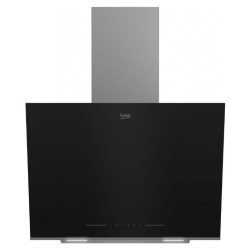 Campana Extractora Decorativa Inclinada Beko BHCA66641BBHS Cristal Negro 60cm