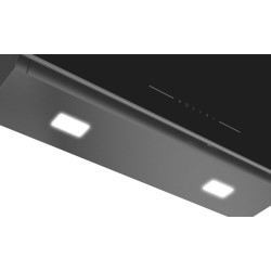 Schräge dekorative Dunstabzugshaube Beko BHCA96641BBHS Black Crystal 90cm