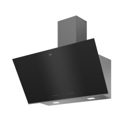 Schräge dekorative Dunstabzugshaube Beko BHCA96641BBHS Black Crystal 90cm