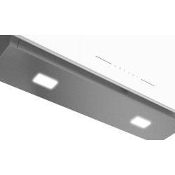 Schräge dekorative Dunstabzugshaube Beko BHCA96641BWHS Glas Weiß 90cm