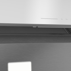 Schräge dekorative Dunstabzugshaube Beko BHCA96641BWHS Glas Weiß 90cm