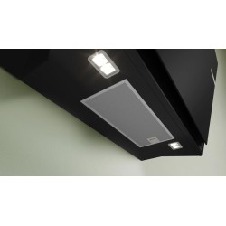 Dekorative schräge Dunstabzugshaube Bosch DWK81AN60 Schwarzes Glas 80cm