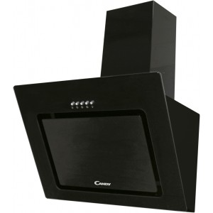 Dunstabzugshaube Dekorativ geneigt Candy CVMAD601N schwarzem Glas 60cm