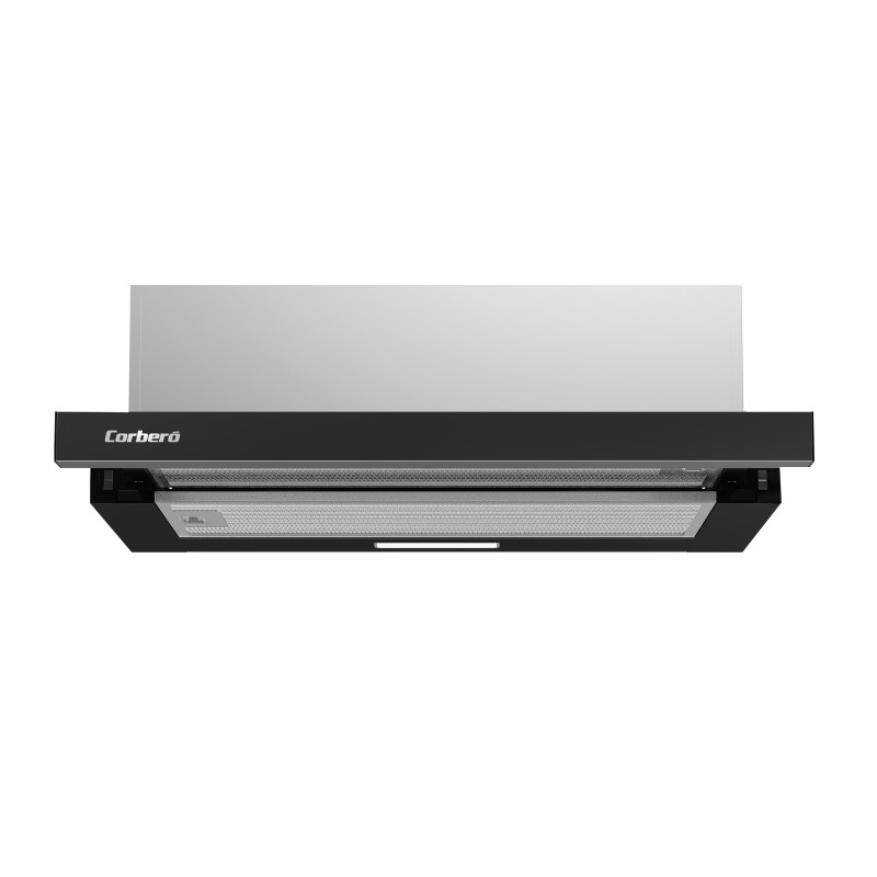 Dunstabzugshaube Ausziehbares Teleskop Corbero VINSON635B schwarz 60cm