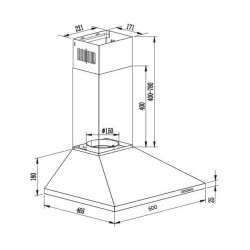 Dekorative Dunstabzugshaube Corbero TEIDE635X Edelstahl 70cm