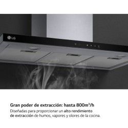 Campana Extractora Decorativa LG HCEZ3626S Acero Inox 90cm