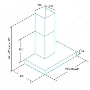 Dunstabzugshaube Dekorativ Edesa ECB6411X Acero Inox 60cm