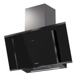 Geneigte dekorative Dunstabzugshaube Edesa ECV98321GBK Schwarz 90cm