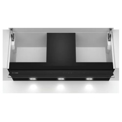 Dunstabzugshaube Dekorativ Integriert Siemens LJ97BAM60 schwarzem Glas 90cm