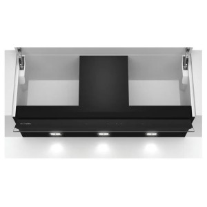 Dunstabzugshaube Dekorativ Integriert Siemens LJ97BAM60 schwarzem Glas 90cm
