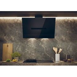 Dekorative, geneigte Dunstabzugshaube Haier HADG9CBS4BWIFI Schwarz 90cm