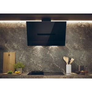 Dekorative, geneigte Dunstabzugshaube Haier HADG9CBS4BWIFI Schwarz 90cm