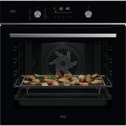 Pyrolytischer Backofen AEG OS6PB51AM Multifunktionsgerät mit AirFry 71 Liter Fassungsvermögen Edelstahl Infinity
