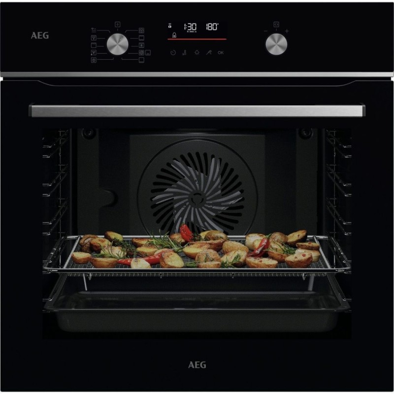 Horno Multifunción Pirolítico con función SenseCook AirFry AEG OS6PB511AB 71 Litros de Capacidad Negro