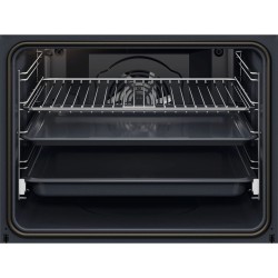 Multifunktions-Pyrolyseofen mit Dampfgarfunktion AEG OR6PB51WSB 72 Liter Fassungsvermögen Schwarz