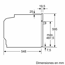 Multifunktionsofen mit Heißluftfritteuse-Funktion Balay 3HB5879N7 71 Liter Fassungsvermögen mit Pyrolyse und Aqualisis