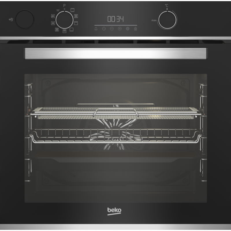 Horno Multifunción Pirolítico Función Freidora de Aire con Vapor Asistido Beko BBISA13300XMPE 72 Litros de Capacidad Horno Multifunción Pirolítico Función Freidora de Aire con Vapor Asistido Beko BBISA13300XMPE 72 Litros de Capacidad