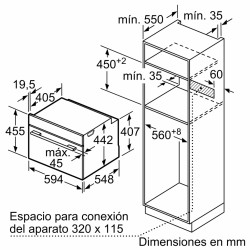 Horno Multifunción Compacto Pirolítico Bosch CBG7741B1 47 Litros de Capacidad Hidrolítico