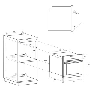 Herkömmlicher Backofen Candy FIDCN100 70 Liter Fassungsvermögen