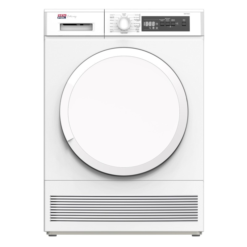 NEWPOL NWT82C Weißer Kondensationstrockner, 8 kg Kapazität NEWPOL NWT82C Weißer Kondensationstrockner, 8 kg Kapazität