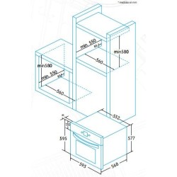 Horno Multifunción Edesa EOE6020X 80 Litros de Capacidad