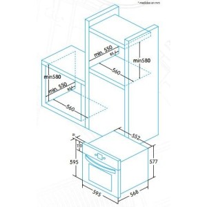 Multifunktionsofen Edesa EOE6020X 80 Liter Fassungsvermögen