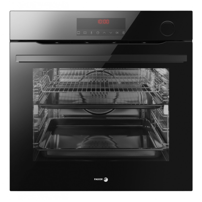 Horno Multifunción con Función de Vapor Fagor 8H875TCN 77 Litros de Capacidad Cristal Negro