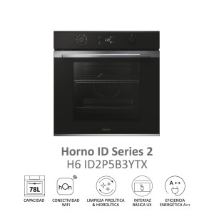 Pyrolytischer Multifunktionsofen Haier H6ID2P5B3YTX 78 Liter der hydrolytischen Kapazität