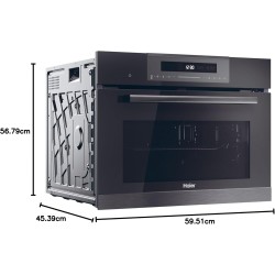 Horno Multifunción Compacto Pirolítico Haier HWO45CO4P7B 50 Litros de Capacidad Hidrolítico