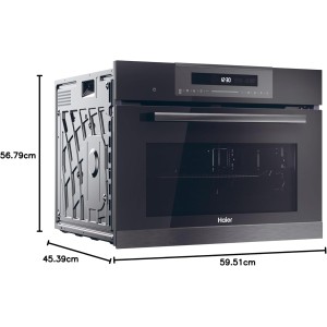 Kompakte pyrolytische Multifunktionsofen Haier H6ID65G3YTB 78 Liter Hydrolytische Kapazität mit WiFi