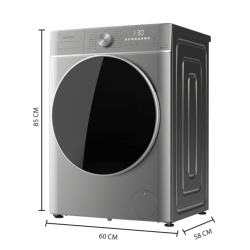 Cecotec Bolero Wash&Dry 10680 Inverter-Waschtrockner aus Stahl, 10 kg/6 kg Kapazität, 1400 U/min