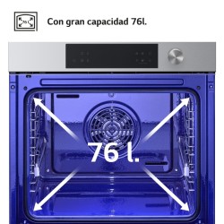Horno Multifunción Pirolítico LG Instaview WSED7613S 76 Litros de Capacidad Blue EasyClean Acero Inox con WiFi