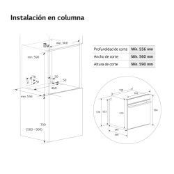 Horno Multifunción Pirolítico LG Instaview WSED7613S 76 Litros de Capacidad Blue EasyClean Acero Inox con WiFi