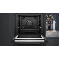 Horno Multifunción con Microondas Pirolítico Siemens HM776GKB1 71 Litros de Capacidad
