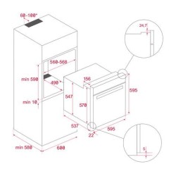 Pyrolytischer Multifunktionsofen Teka HSB6250P Blanco 71 Liter der hydrolytischen Kapazität