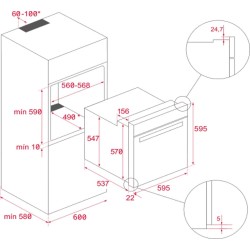 Multifunktionsofen mit Dampffunktion  Teka HLB8408S 70 Liter der hydrolytischen Kapazität