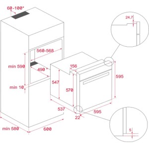 Horno Multifunción con Función Vapor Teka HLB8408S 70 Litros de Capacidad