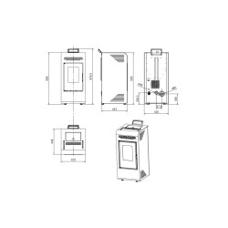 Estufa de Pellet POWER 9 kW Burdeos