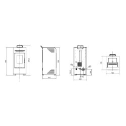 Estufa de Pellet POWER 9 kW Burdeos