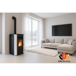 Estufa de Pellet KING 10 kW Blanca