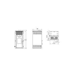 Estufa de Pellet CERO REM sin Corriente 10 kW Blanca