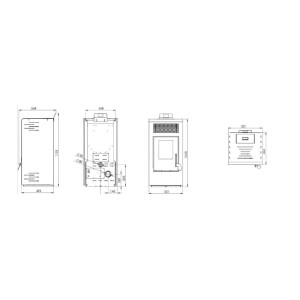Estufa de Pellet ALFA 12 kW Blanca