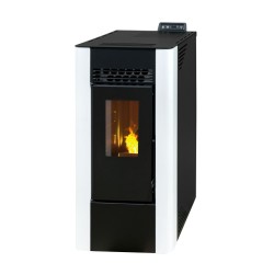 Pelletofen KING 10 KANALISIERBAR 10 kW Weiß Kanalisier Pelletkamin A+
