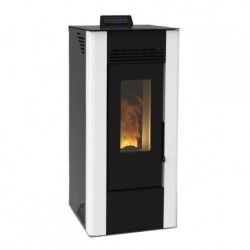 Pelletofen KING 10 KANALISIERBAR 10 kW Weiß Kanalisier Pelletkamin A+